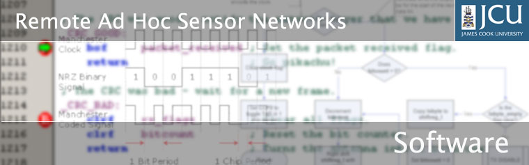 Remote Ad Hoc Sensor Networks, James Cook University - Software